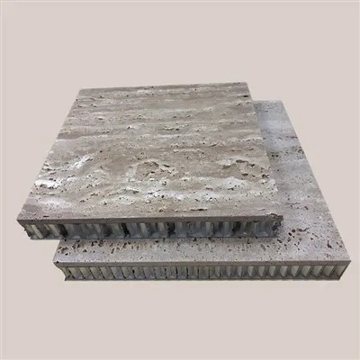 Rivestimento per pareti interne in pannello a nido d'ape in travertino chiaro